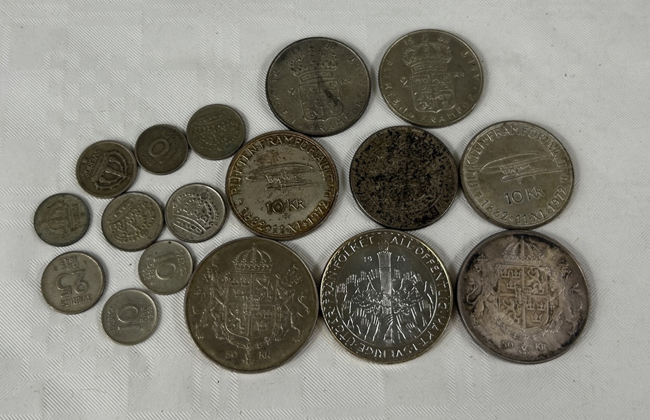 Silvermynt, svenska.
