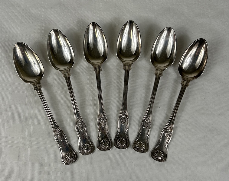 Silverskedar, 6 st, GAB, 1890-tal.