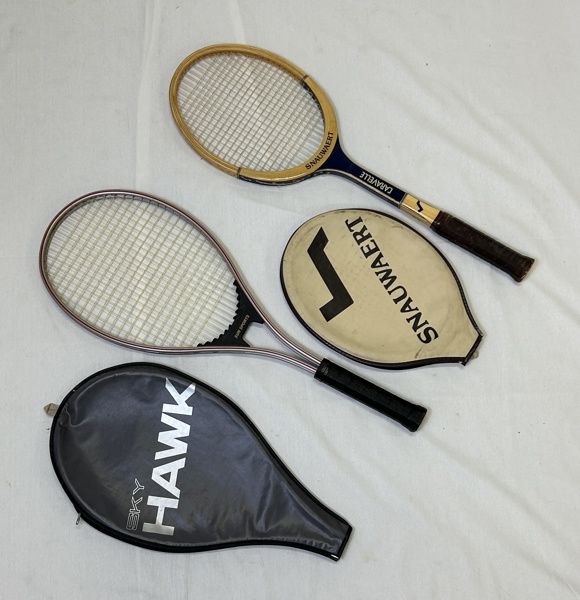 Äldre tennisracket, 2 st.
