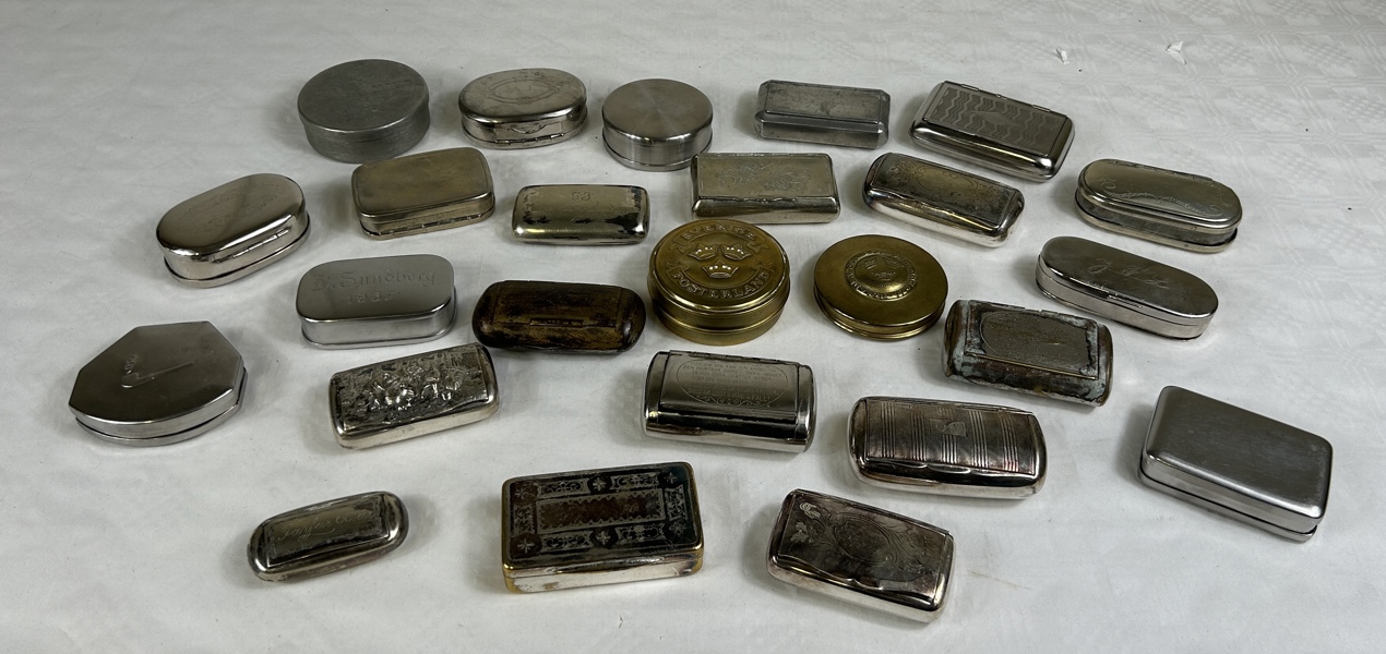 Snus Dosor, 25, nysilver/mässing, 1900-tal