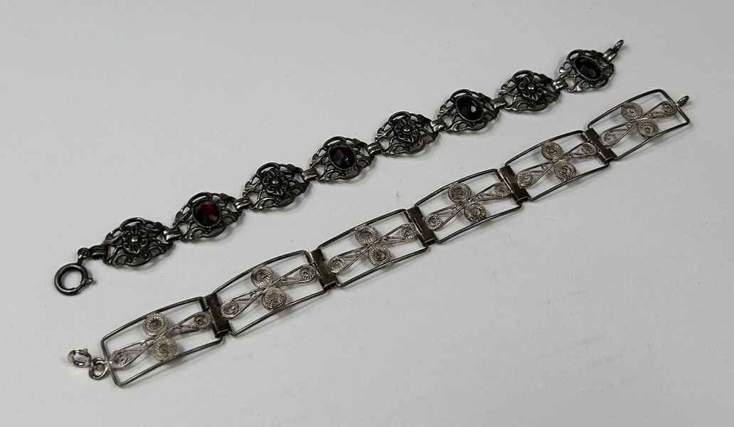 Silverarmband, 2 st.
