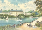Tavlor, 2 st, 18/1900-tal.Drottningholms Slott & Ulriksdals Slott