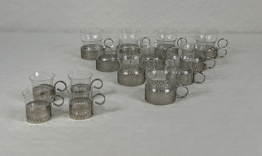 Timo Sarpaneva. Kaffe- och glögglas, Iittala, 10 + 4.