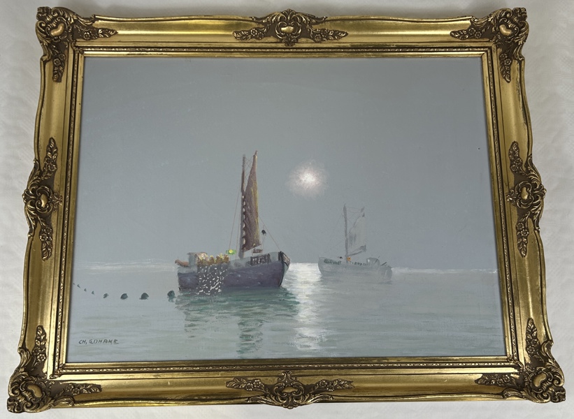 Charles Folke Edhake. Olja på duk, signerad.