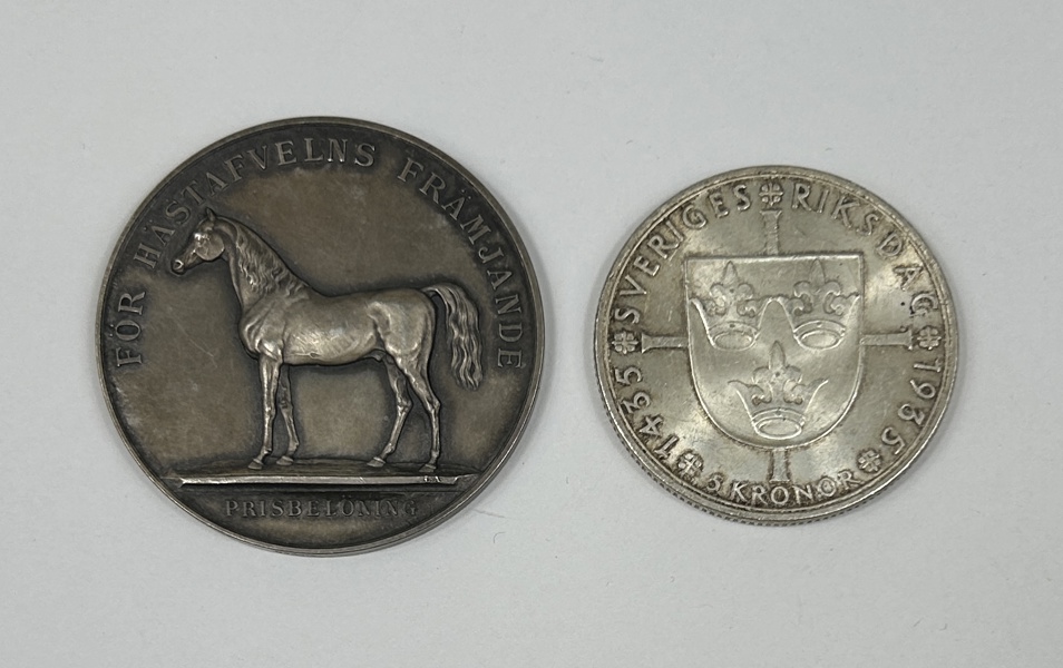 Mynt, 2 st, silver, 1900-tal.