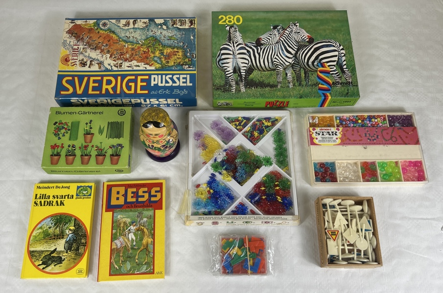 Parti spel och pussel. 