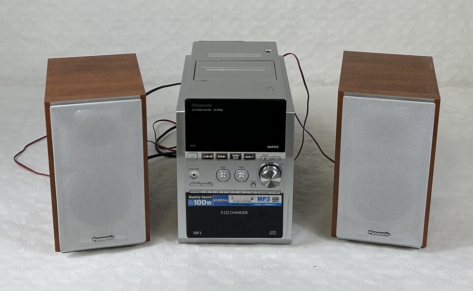 Stereo med högtalare, Panasonic, SA-PM53.