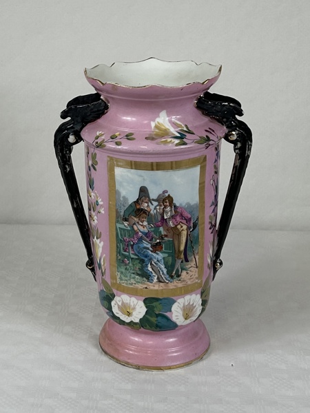 Hänkelvas i porslin, 1800/1900-tal
