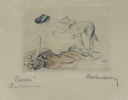 Otydlig signering. Färgetsning, Art Nouveau, signerad och daterad 1921.