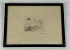 Otydlig signering. Färgetsning, Art Nouveau, signerad och daterad 1921.