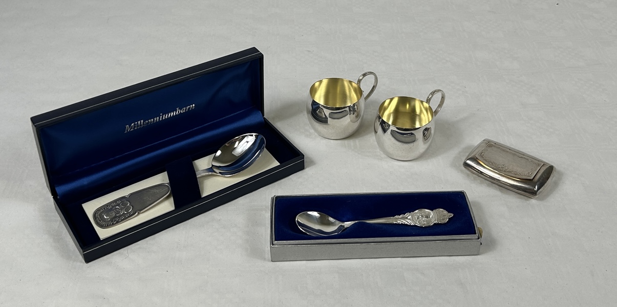 Silverföremål, 5 delar, 830/1000 Silver