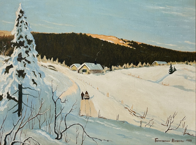 Ferdinand Boberg. Olja på duk, signerad och daterad 1935.