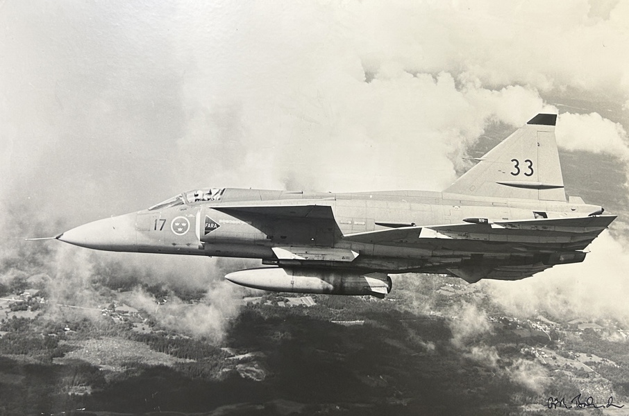 Fotografi, "Viggen", signerad.