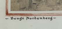 Bengt Nordenberg. Blyertsteckning, signerad.