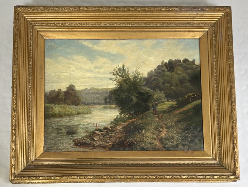 J. H. Parkins. Olja på duk, signerad och daterad 1888.
