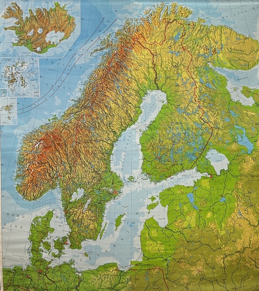 Karta, "Norden", 1900-tal.
