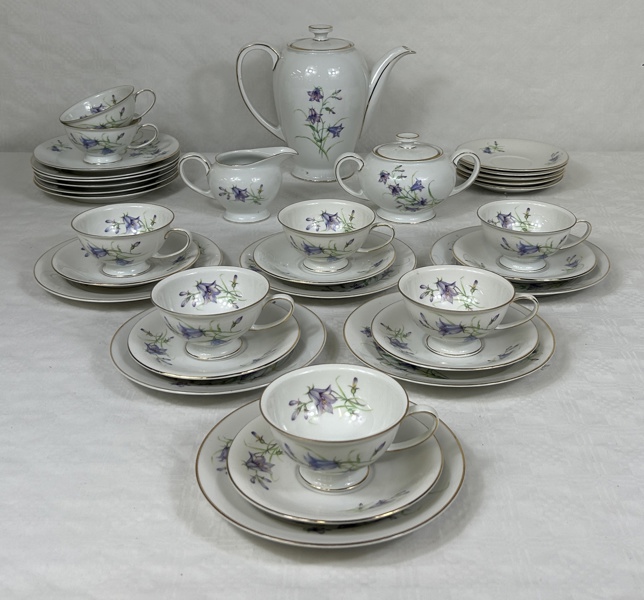 Rosenthal Kaffeservisdelar, 35 delar, "Helena", Tyskland.