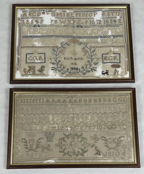 Märkdukar, 2 st, 1800-tal.