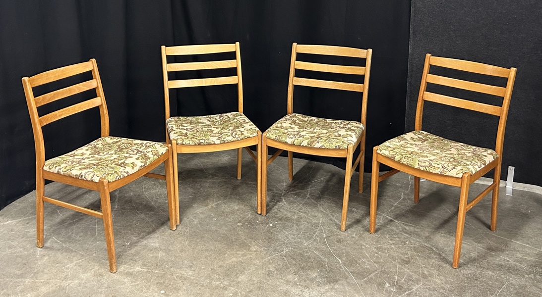 Stolar, 4 st, teak, 1950/60-tal.