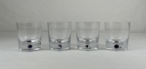 Erika Lagerbielke. Whiskyglas, 4 st, ur serien "Intermezzo", Orrefors.