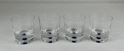 Erika Lagerbielke. Whiskyglas, 4 st, ur serien "Intermezzo", Orrefors.