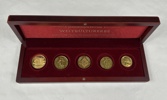 Guldmynt, kopior, 5st, "Goldmünzen-edition Weltkulturerbe".