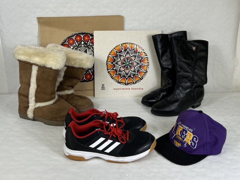 Skor, 3 st, samt en keps, "Lakers" m.m.