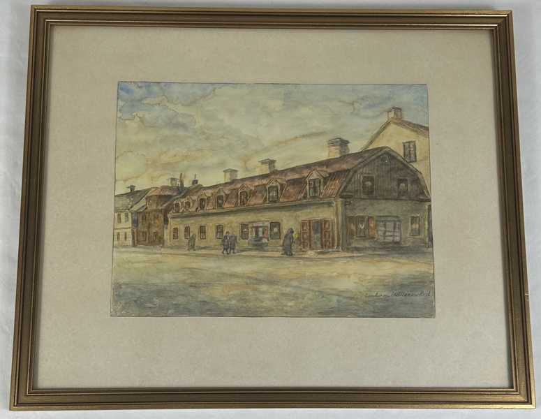 Lindorm Möllersvärd. Akvarell, signerad.