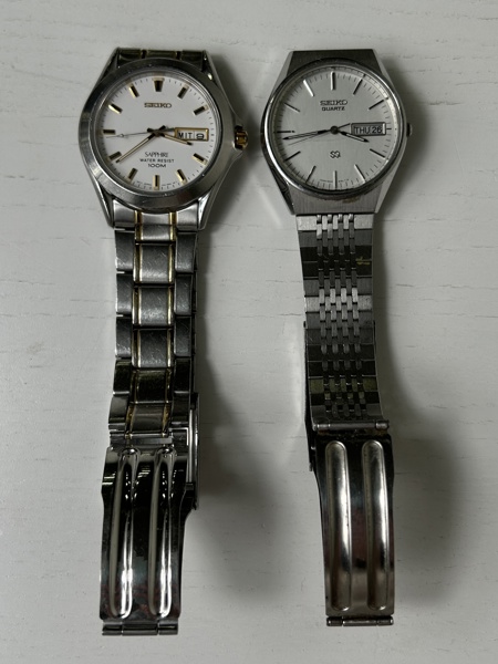 2 st herrarmbandsur, Seiko