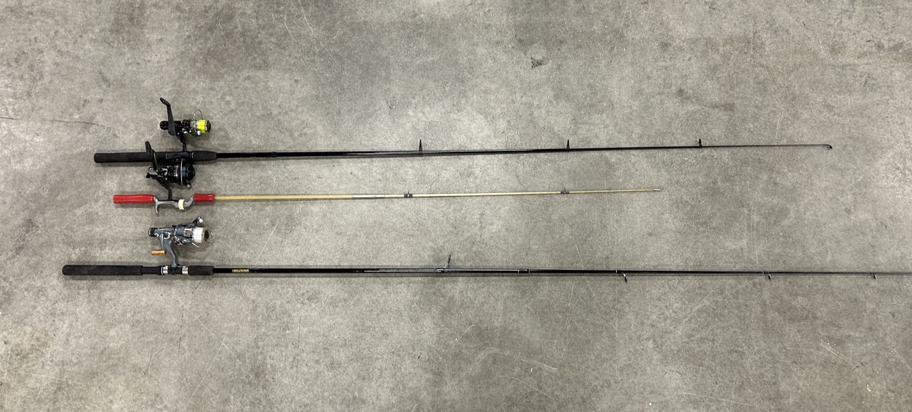 Kastspön, 3 st, med rullar.