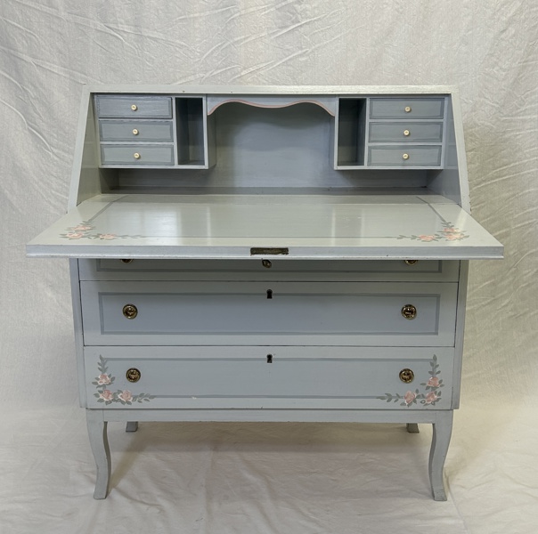 Snedklaffssekretär, tre-lådig, 1900-tal.