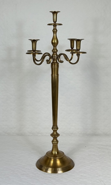 Golvkandelaber, 5-armad, mässing.