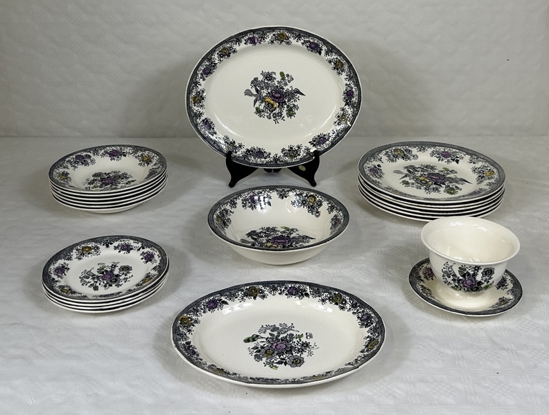 Matservisdelar, 21 delar, Egersund, Norge.