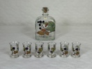 Holmegaard, snapsflaska med snapsglas, 6 st, Danmark.