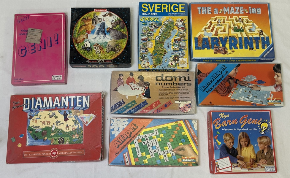 Parti spel och pussel.