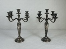 Kandelabrar, ett par, nysilver.