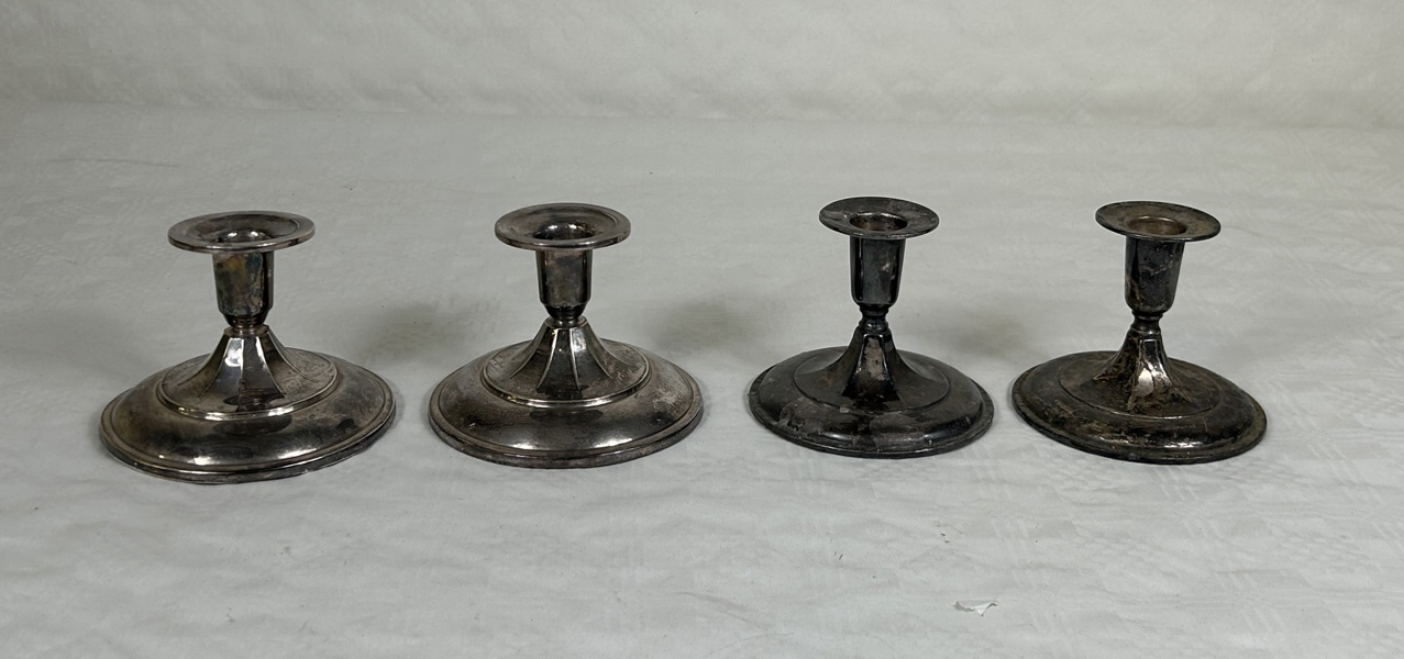 Ljusstakar, två par, silver, 830/1000.