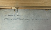 Olja på pannå, Lars Kemner, Uppsalamotiv, signerad och daterad 1943.