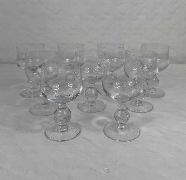 Erik Höglund. Vinglas, 9 st, "H40", Boda.