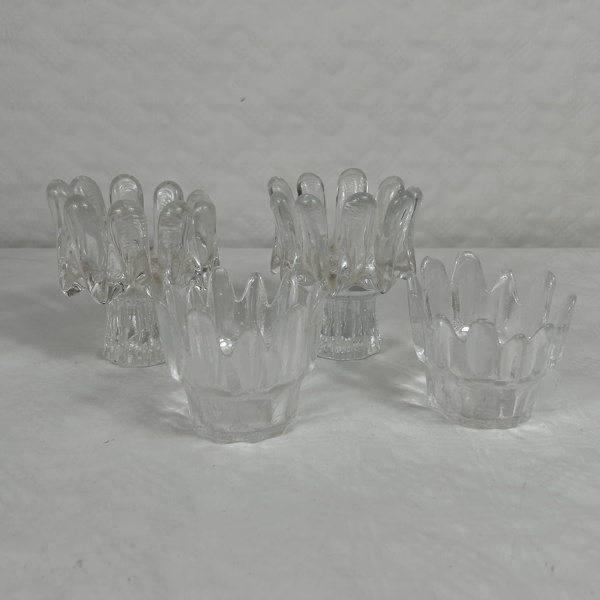 Ljuslyktor 4 st, Göran Wärff, "Sunflower, Kosta och Bengt Edenfalkt "Isblomma".