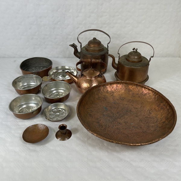 Kopparföremål, 12 delar.