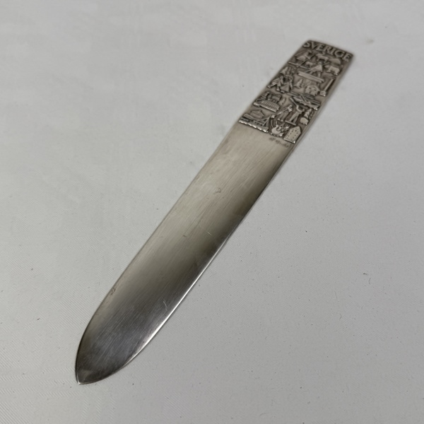 Brevkniv, "Sverige", nysilver.