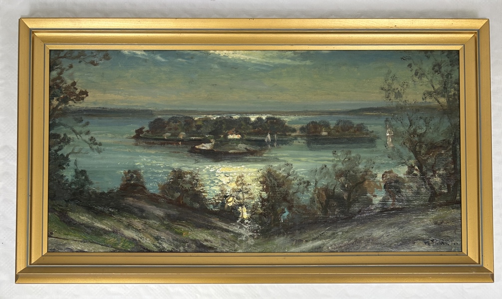 Ragnar Swahn. Olja på pannå, signerad.