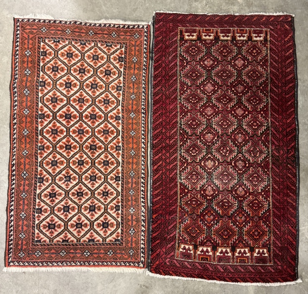 Handknutna mattor, 2 st, orientaliska.