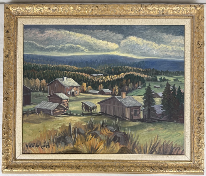 Johan Höök. Olja på pannå, signerad och daterad.