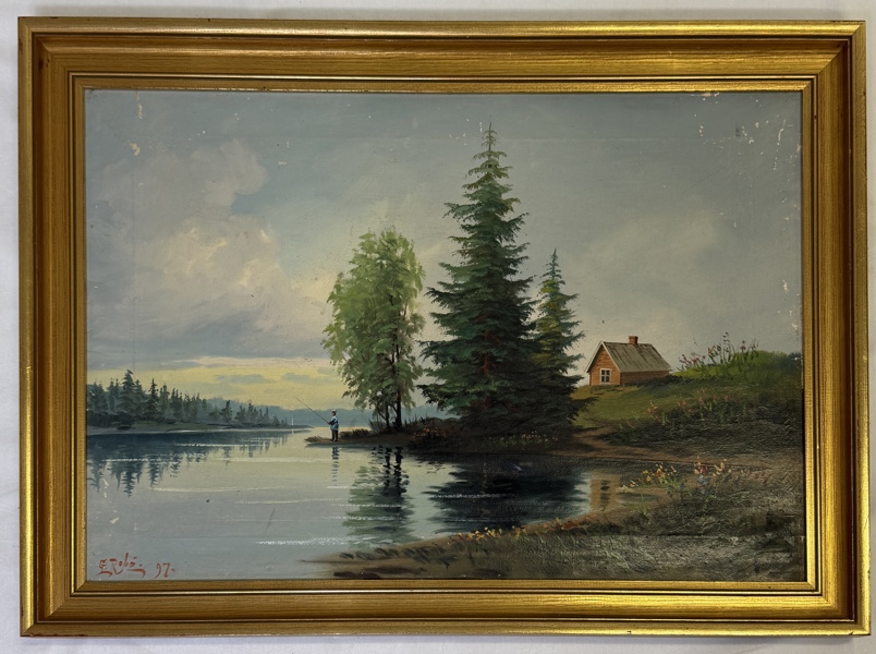 Odientifierad konstnär. Olja på duk.