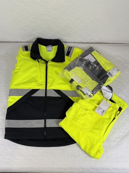 Varselkläder, jacka, 2 st byxor.