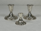 Ljusstakar, 3 st, silver 830/1000.