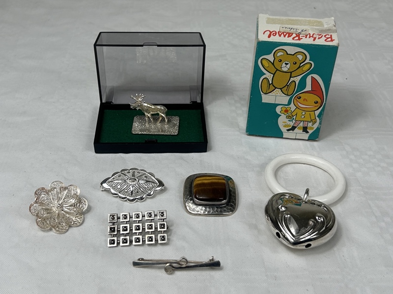 Parti silverföremål, 7 delar.