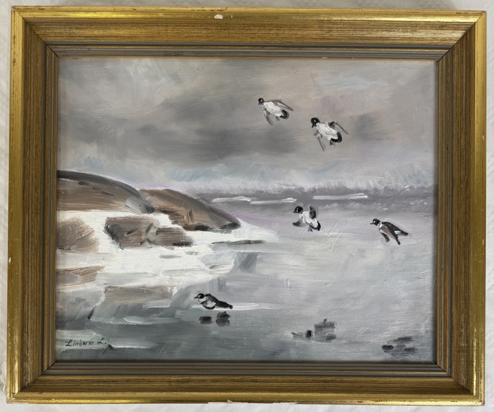 Lindorm Liljefors. Olja på pannå, signerad.